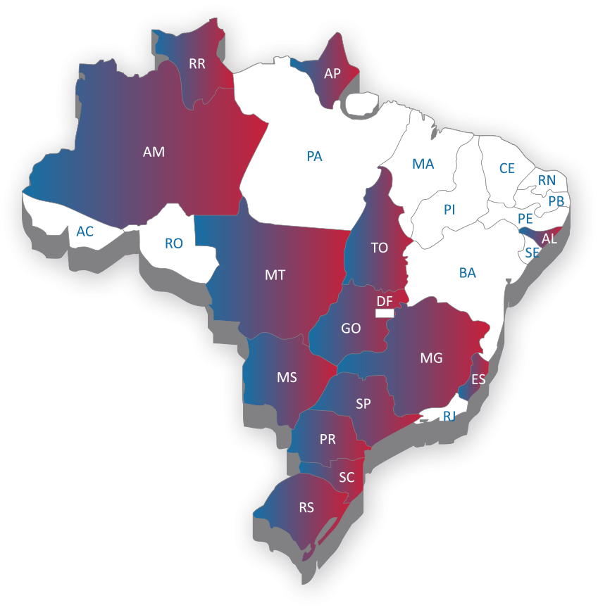 Mapa Areas de Atuacao